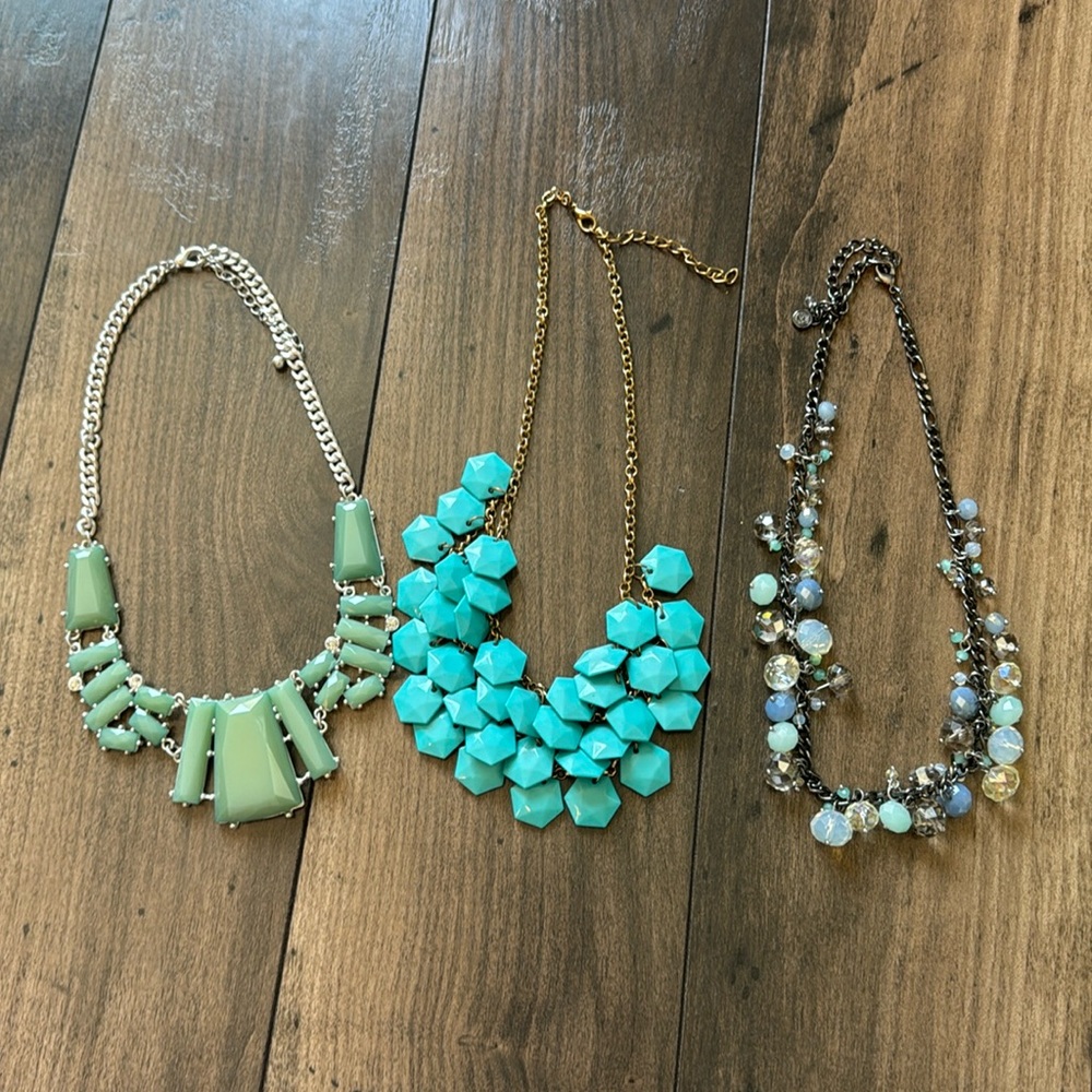 blue costume jewelry